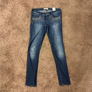 Abercrombie Kids Blue Embellished Skinny Jeans